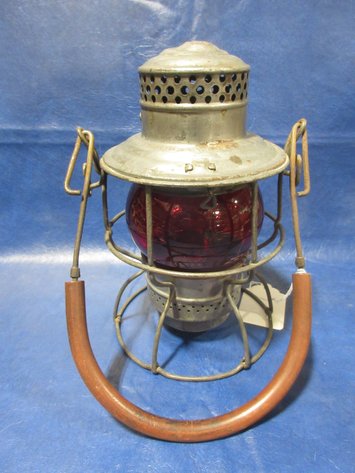 Image for Adams & Westlake Railroad lantern with red globe