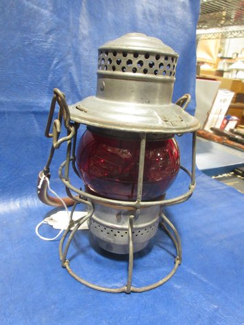 Image for Adams & Westlake Railroad lantern with red globe