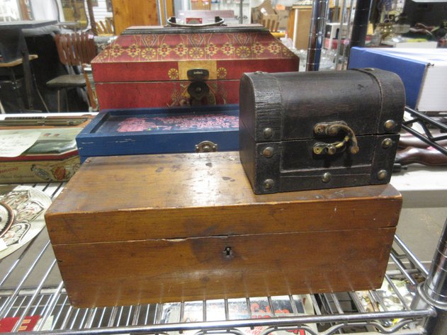 Image for (4) Decorative wood boxes