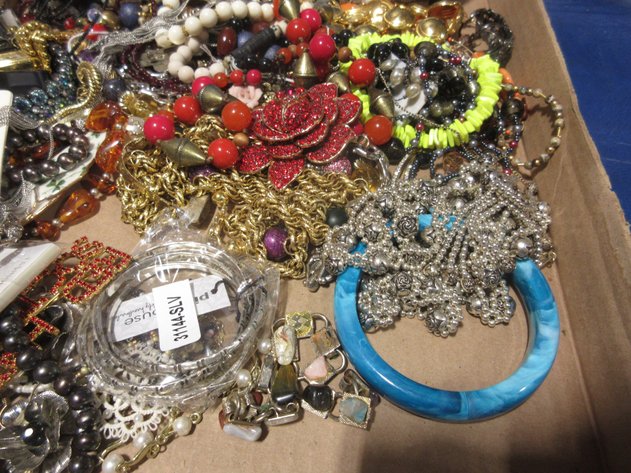 Image for Box of costume jewelry