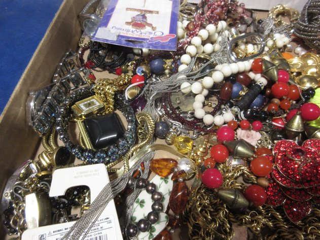 Image for Box of costume jewelry