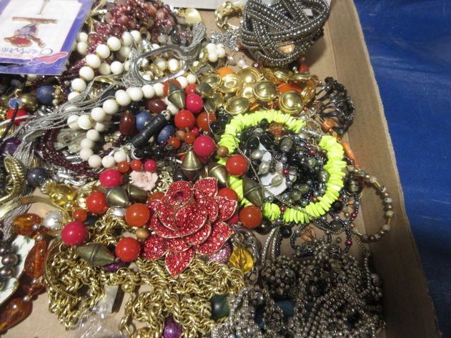 Image for Box of costume jewelry