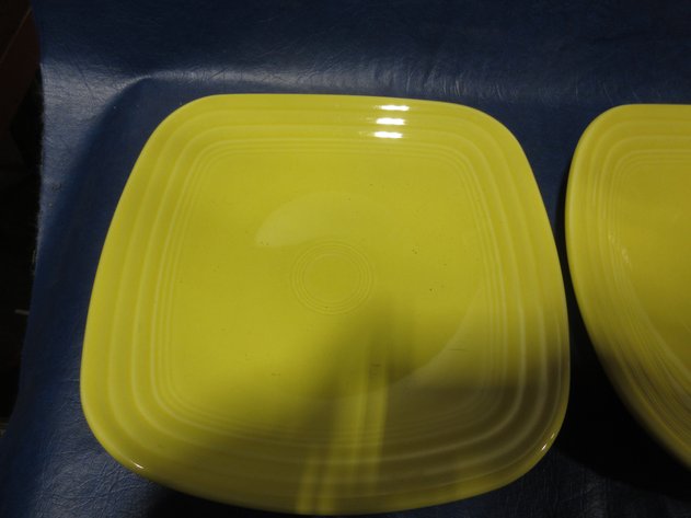 Image for (2) Homer Laughlin yellow salad plates