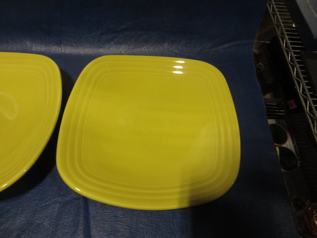 Image for (2) Homer Laughlin yellow salad plates