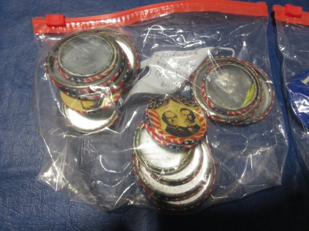 Image for Group of political pin-back buttons