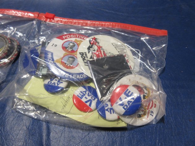 Image for Group of political pin-back buttons