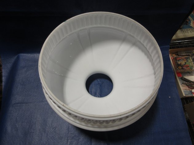 Image for Aladdin Milk Glass hand painted lamp shade