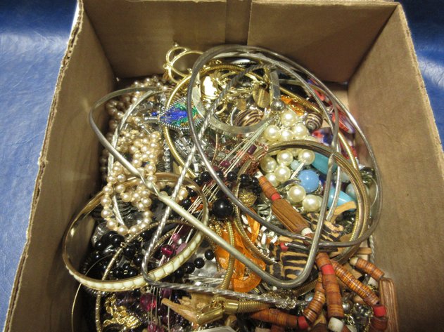 Image for Box of costume jewelry
