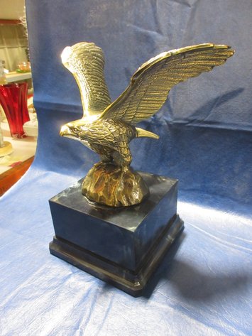 Image for Cast metal eagle on a marble base