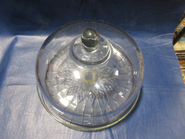 Image for Crystal dome covered cake plate