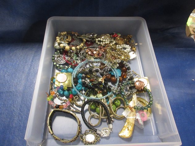Image for Box of costume jewelry