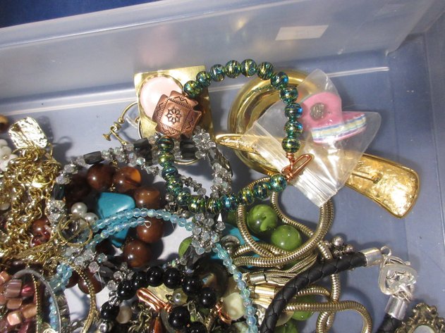 Image for Box of costume jewelry