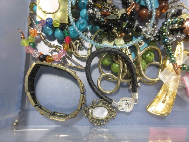 Image for Box of costume jewelry