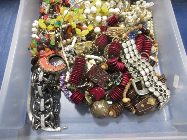 Image for Box of costume jewelry