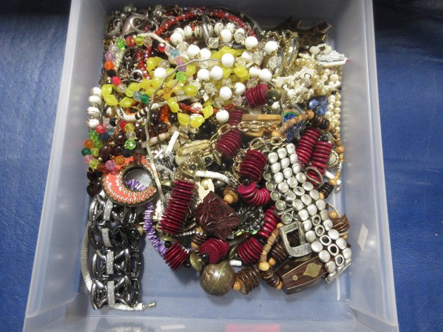 Image for Box of costume jewelry