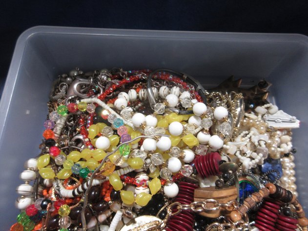 Image for Box of costume jewelry