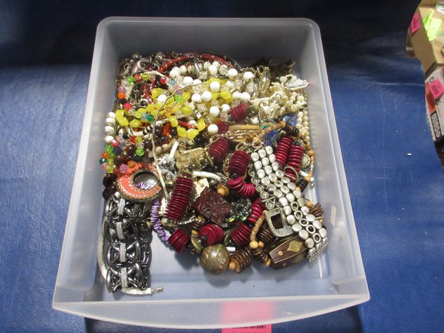 Image for Box of costume jewelry