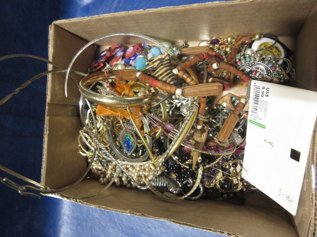Image for Box of costume jewelry