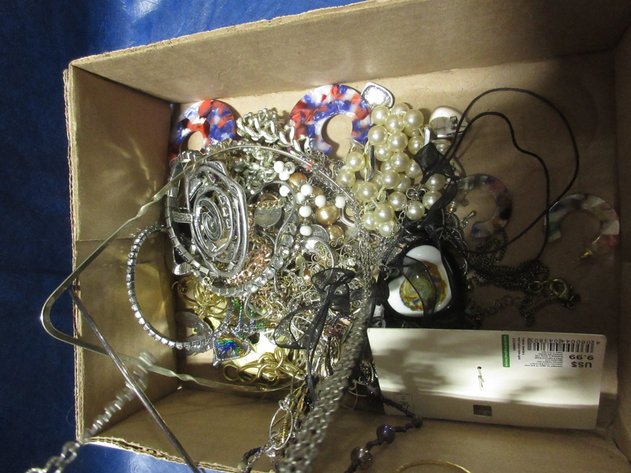 Image for Box of costume jewelry