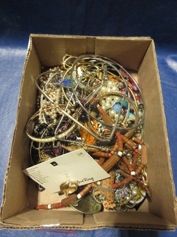 Image for Box of costume jewelry