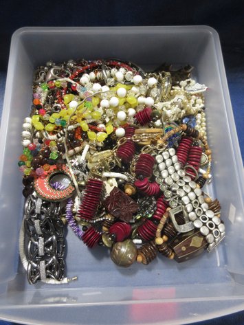 Image for Box of costume jewelry