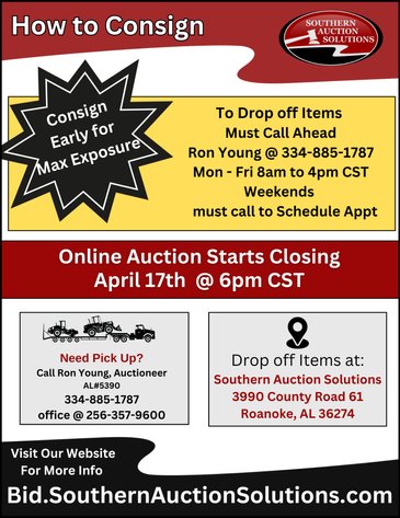 Image for Equipment Auction April 17th @ 6pm
