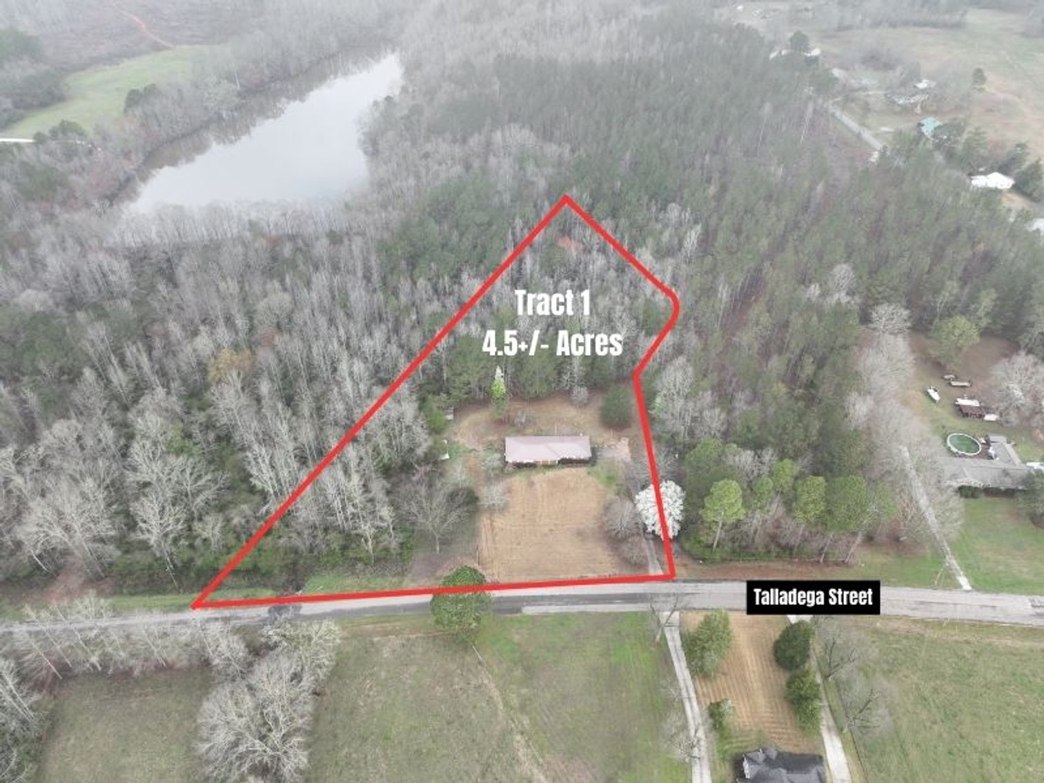 Image for Unrestricted 21± Acres w/ 7± Acre Shared Lake + Brick Home on 4.5± Acres – Online Auction
