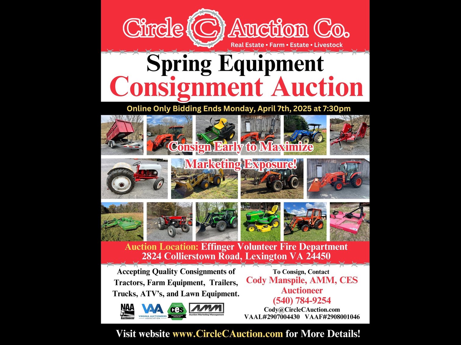 Image for Spring Equipment Consignment Auction