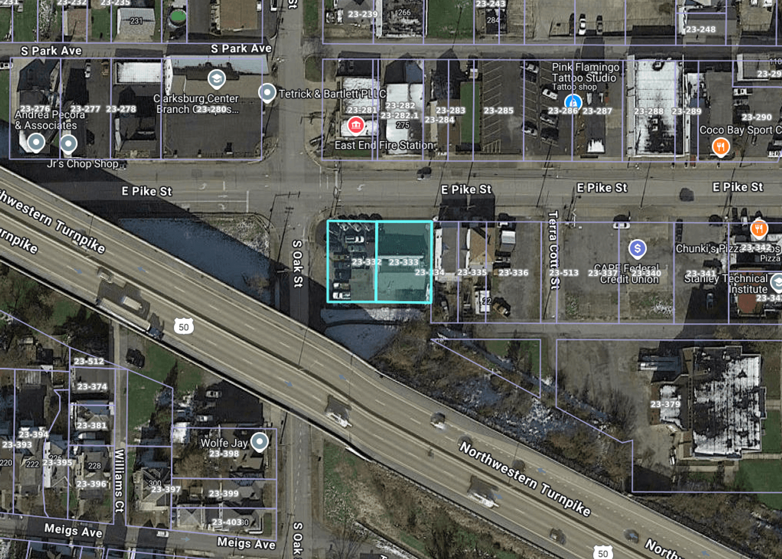 Image for SOLD $61,600 - Commercial Lot with Garage in Clarksburg