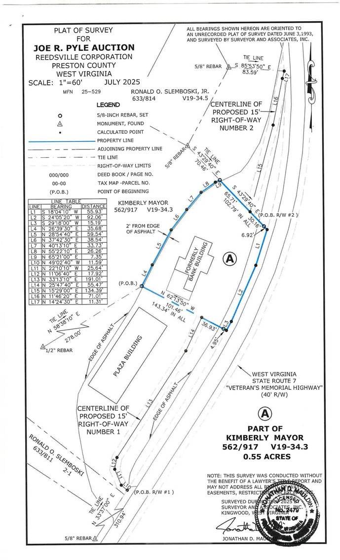 Image for SOLD $178,750 - Brick Professional Building on Half an Acre Along WV-7 in Reedsville
