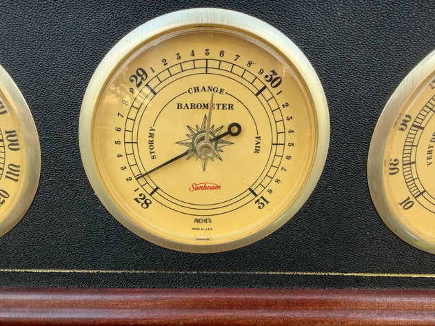 Image for 3-Tier Wall Shelf and Barometer