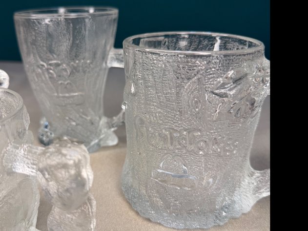 Image for Glass Flintstone and Batman Mugs