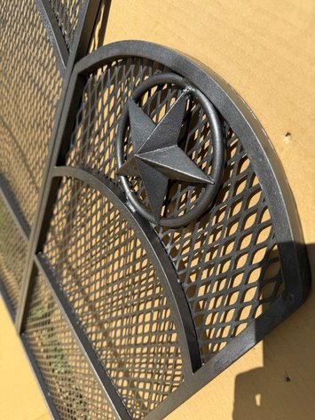 Image for Rustic Heavy Steel Fireplace Screen