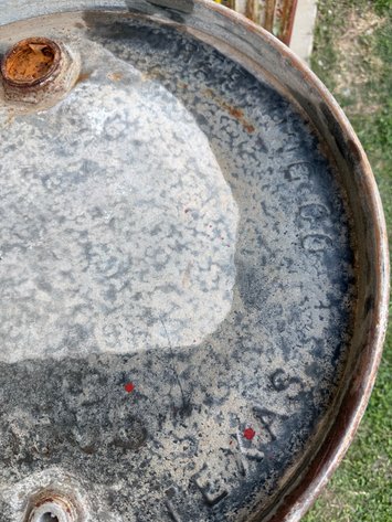 Image for Vintage Galvanized Steel Humble Oil & Refining Drum