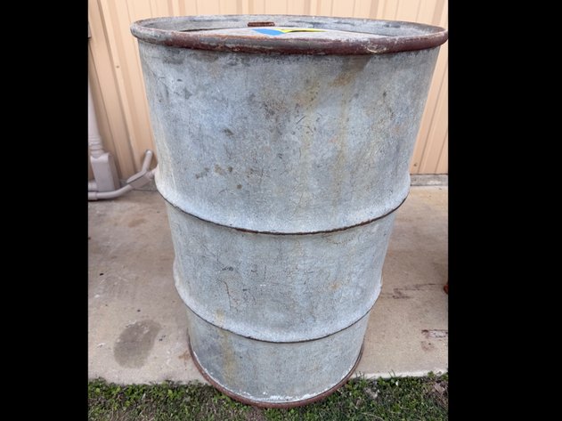 Image for Vintage Galvanized Steel Humble Oil & Refining Drum