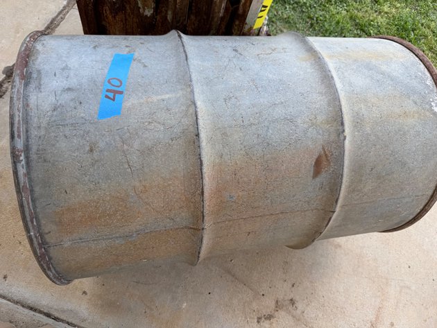 Image for Vintage Galvanized Steel Humble Oil & Refining Drum