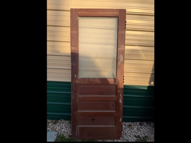 Image for Antique Exterior Wood and Glass Door