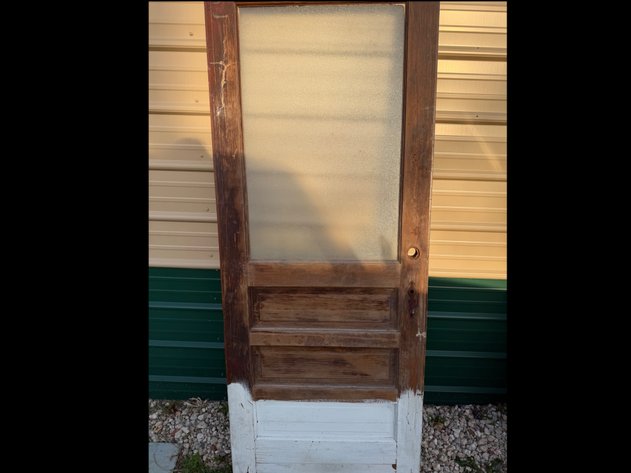 Image for Antique Exterior Wood and Glass Door