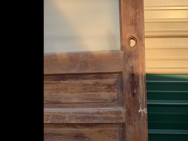 Image for Antique Exterior Wood and Glass Door