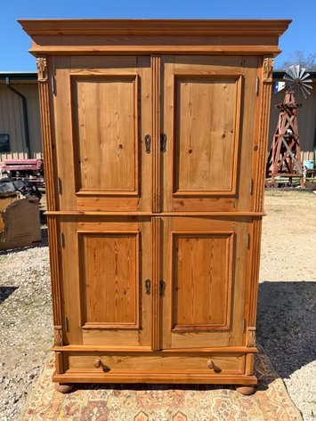 Image for Tall Rustic Wood TV Armoir