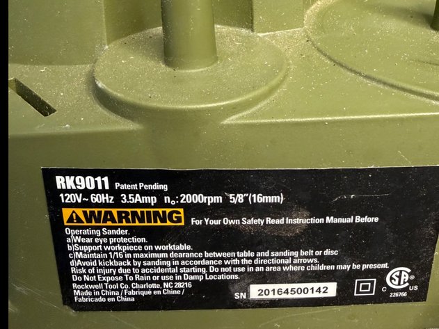 Image for Rockwell Oscillating Spindle Sander