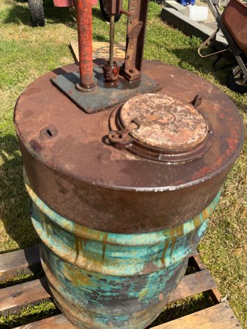 Image for Vintage Galvanized Drum and Hand Pump