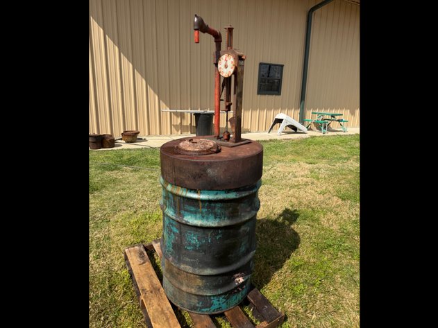 Image for Vintage Galvanized Drum and Hand Pump
