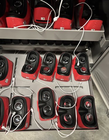 Image for Charging Cart with VR Goggles