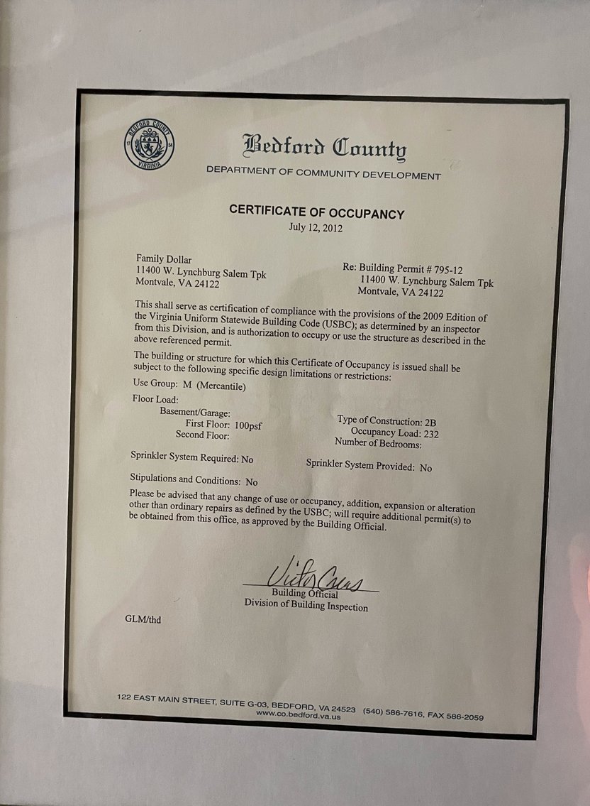 Image for Commercial Retail Property In Montvale VA