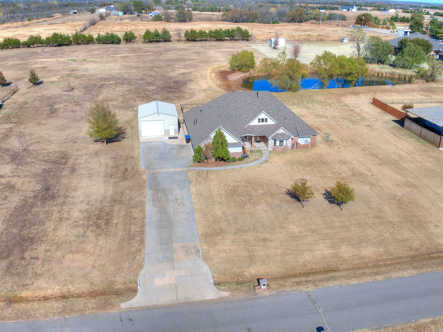 Image for 5861 Whispering Lakes Dr, Noble, OK - Beautiful Home, Shop, & Acreage