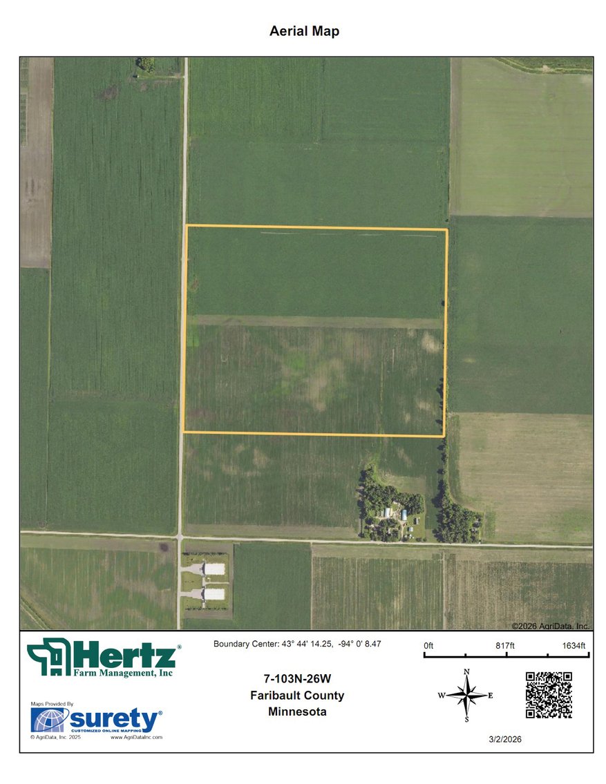 Image for Faribault Co., MN - 123.02 Ac., m/l (190-0326-01)