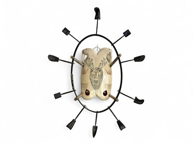 Nunivak Island Scrimshaw Spirit Mask - Dale T. Smith, Jr.