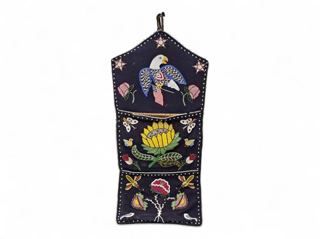 Antique Tlingit Beaded Wall Pocket