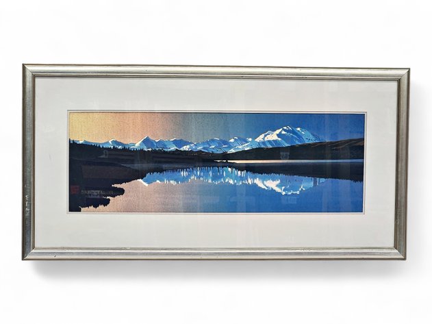 Byron Birdsall Watercolor Painting of Denali Sunset